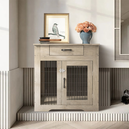 Tucker Murphy Pet™ Furniture Style Dog Crate End Table With Drawer,Pet